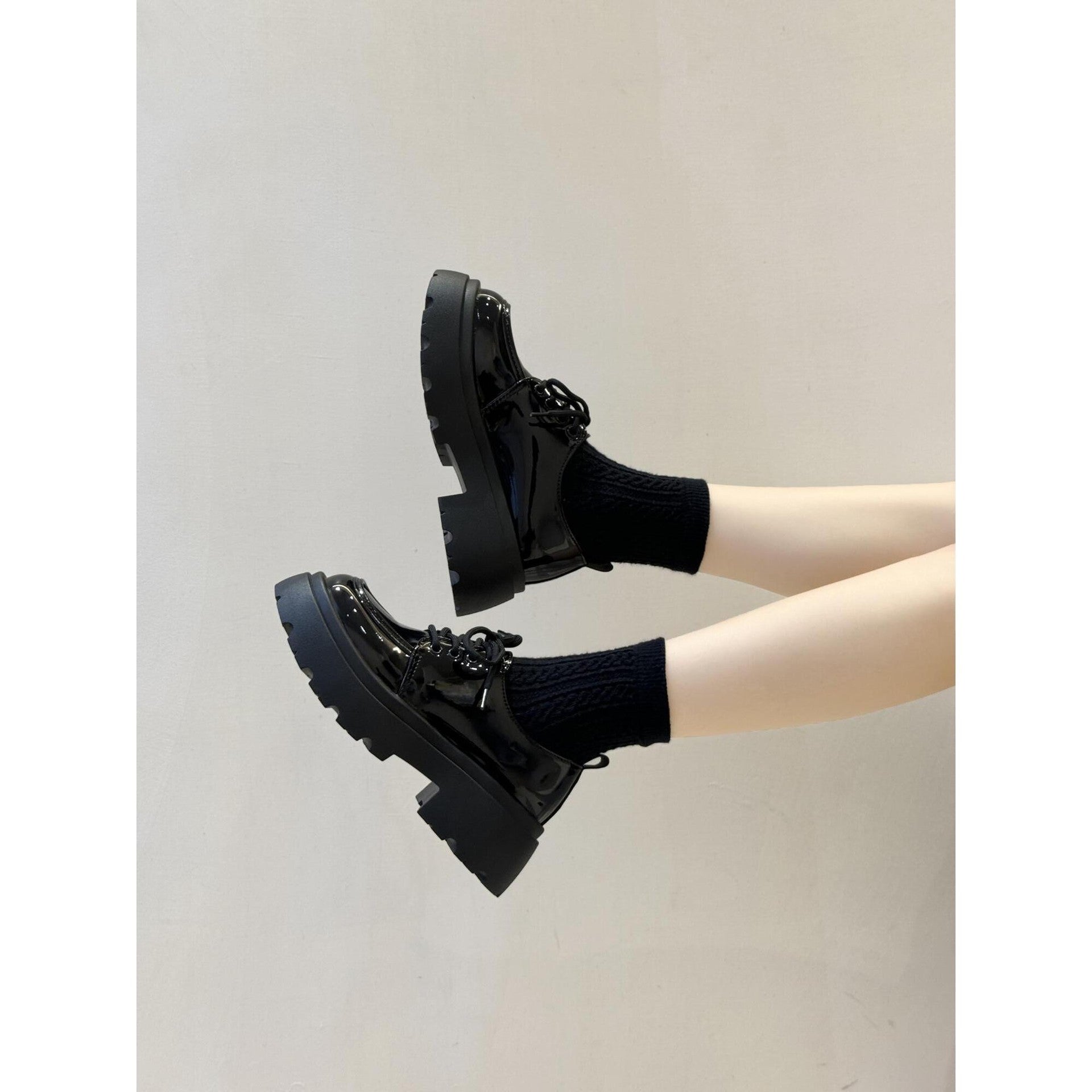 British Style Thick-Soled Small Leather Shoes for Women 2025